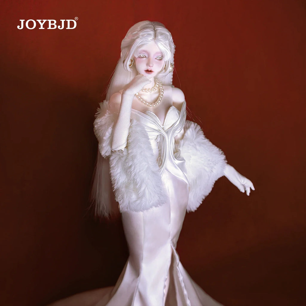 JOYBJD Lvy 1/4 Ball Jointed Doll Classic Elegant Style Noble Lady White Dress Full Set Gift Handmade Collectible BJD