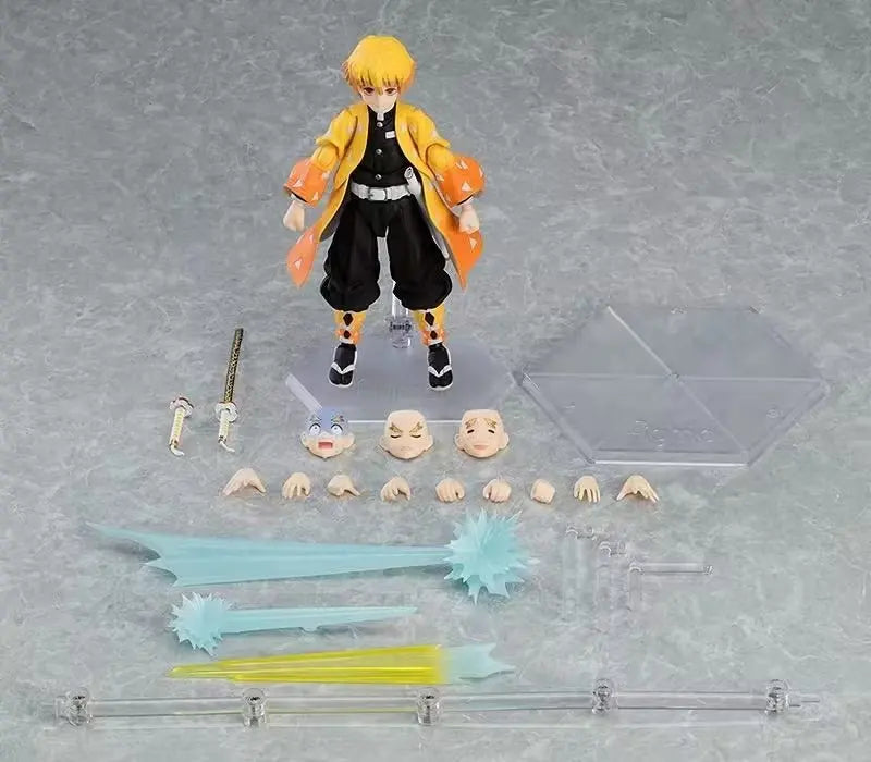 15cm Demon Slayer Anime Figures Agatsuma Zenitsu Action Figure model Doll Collection Toys Gifts