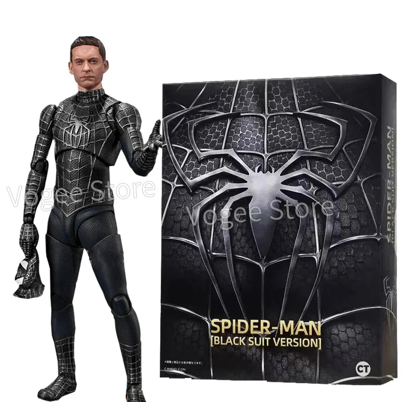 Ct Spider-Man Black Suit Version S.H.Figuarts Andrew Garfield The Amazing spiderman Shf anime Action Figures Model Gifts Toys