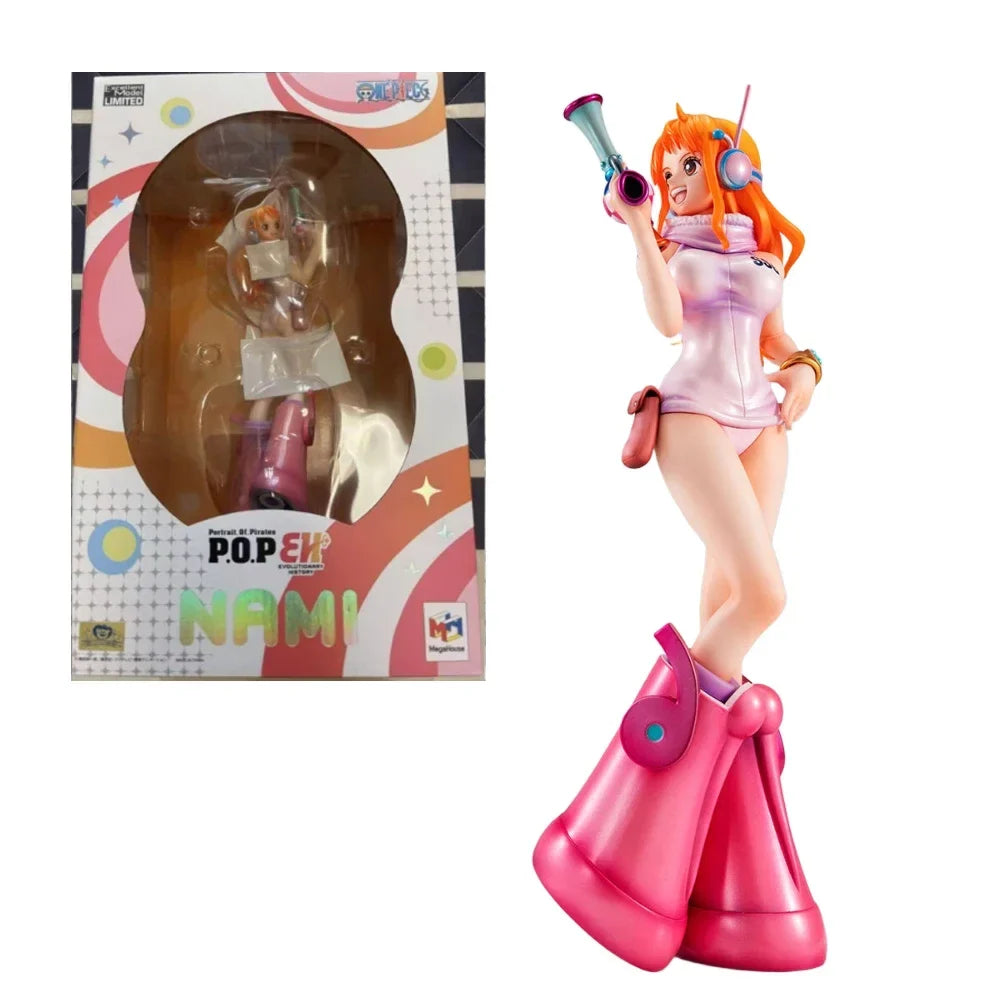 100% Genuine MegaHouse Portrait.Of.Pirates "Evolutionary History JEWELRY.BONNEY NAMI Handmade Model Anime Character Figurines