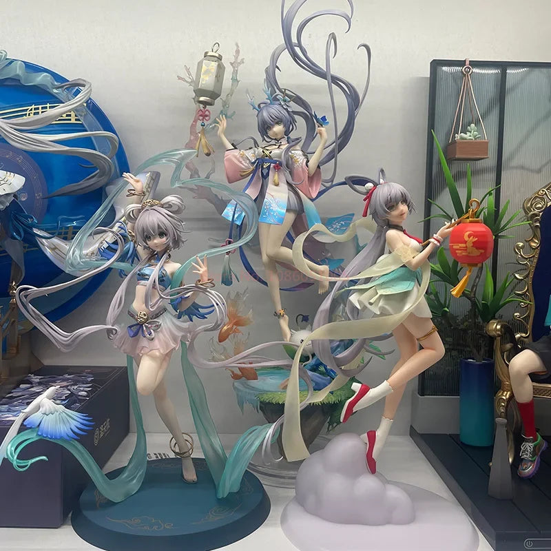 Genuine Original Luo Tianyi Nishang Step Moon Virtual Idol Pvc 1/7 Anime Figure Collectible 24cm Model Cartoon Statuette Gifts