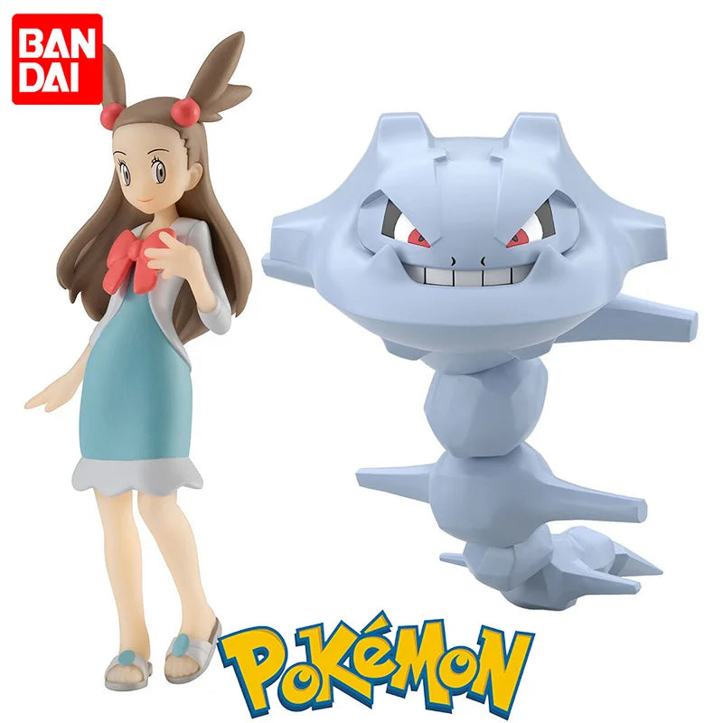 BANDAI Pokémon SCALE WORLD Johto Region Jasmine Steelix PVC 75/40MM Anime Action Figures Model Collection Suit Set Toy