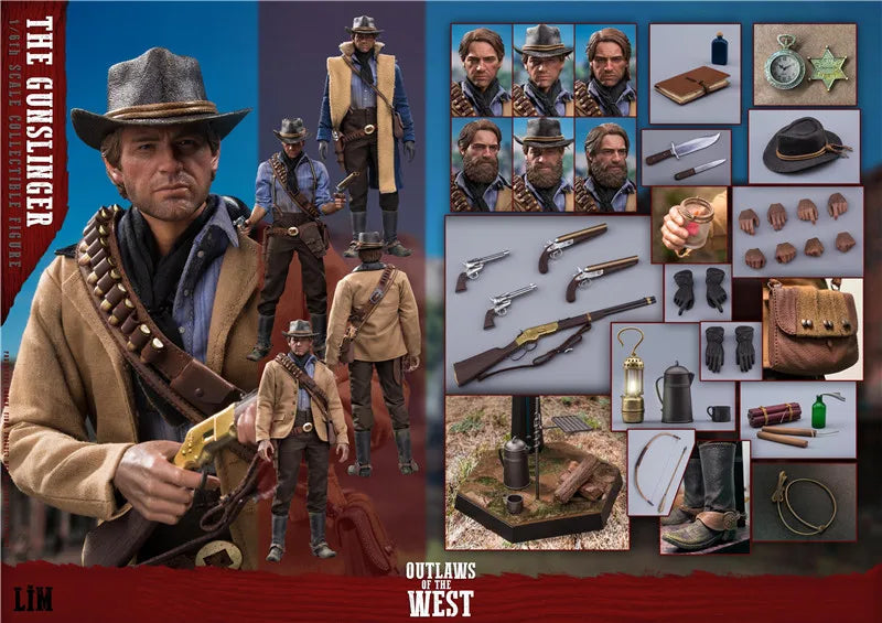 In Stock LIMTOYS LIM008 1/6 Scale Western Cowboy Outlaws The God of Gunner John 12-inch Full Set Action Figure Male Soldier Toys