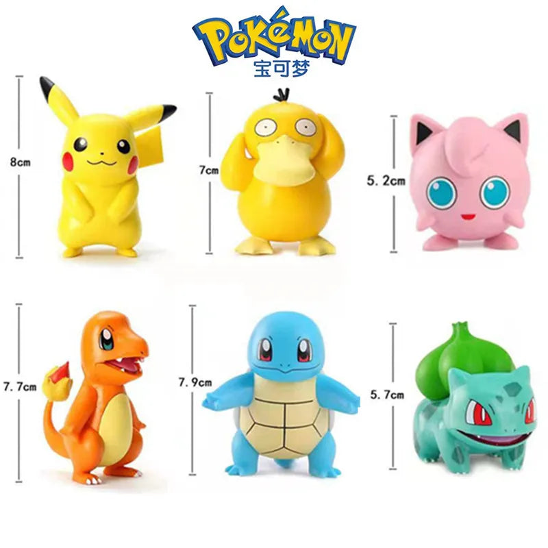 Bulk Buy Lot Pokemon Cartoons Movie Anime Figures Pikachu Snorlax Eevee High Quality Action Pet Model Toy Children Christma Gift