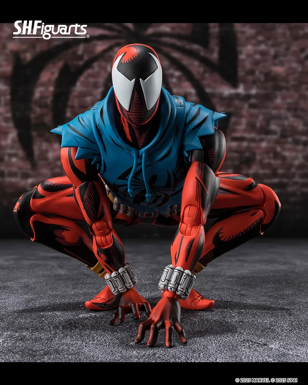 Original BANDAI Spider Man Across the Spider-Verse Anime Scarlet Spider S.H.Figuarts Anime Figure Action Figurine Model Figuarts