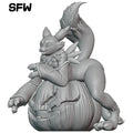 1:24 Animal Fox Pumpkin NSFW 3d Print Resin Toy Kit Gk Unpainted Figurine WaiFu Diy Unassembled Statue Figures Model Toys