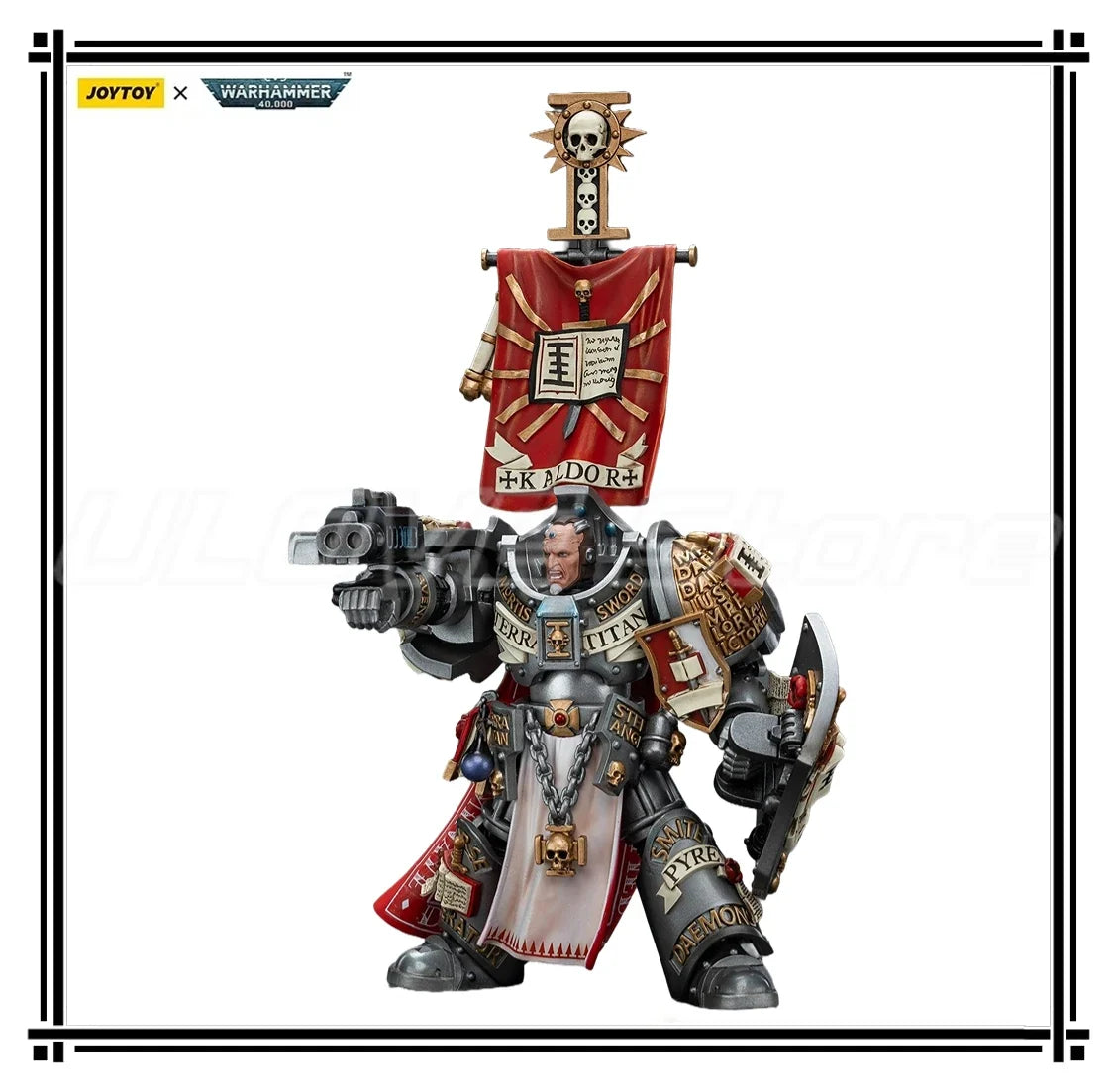 Original JOYTOY WARHAMMER 40K Grey KnightsKaldor Draigo 1/18 Action Figure Model Ornament Gift