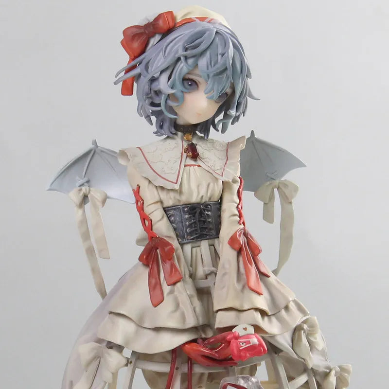 Touhou Project Remilia Scarlet Anime Kurze Haare Mädchen Actionfigur Statue Desktop Dekoration für Anime-Fans Sammlung Modell