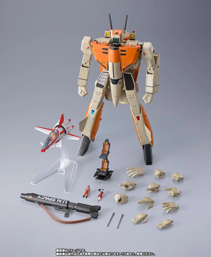 BANDAI DX Super Alloy Soul VF-1D U.N.Spacy Valkyrie Fan Racer Special Macross Series Action Figure Model Kids Assembly Toy Robot
