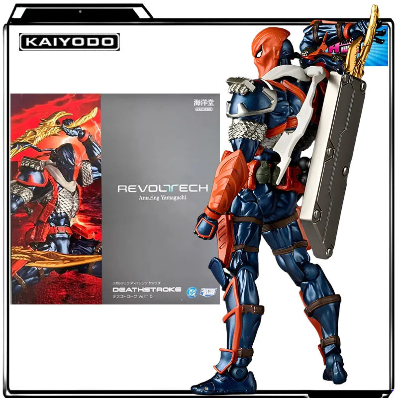 Kaiyodo Original AMAZING YAMAGUCHI Deathstroke Anime Action Figures Toys for Boys Christmas Gift Collectible Model Ornaments