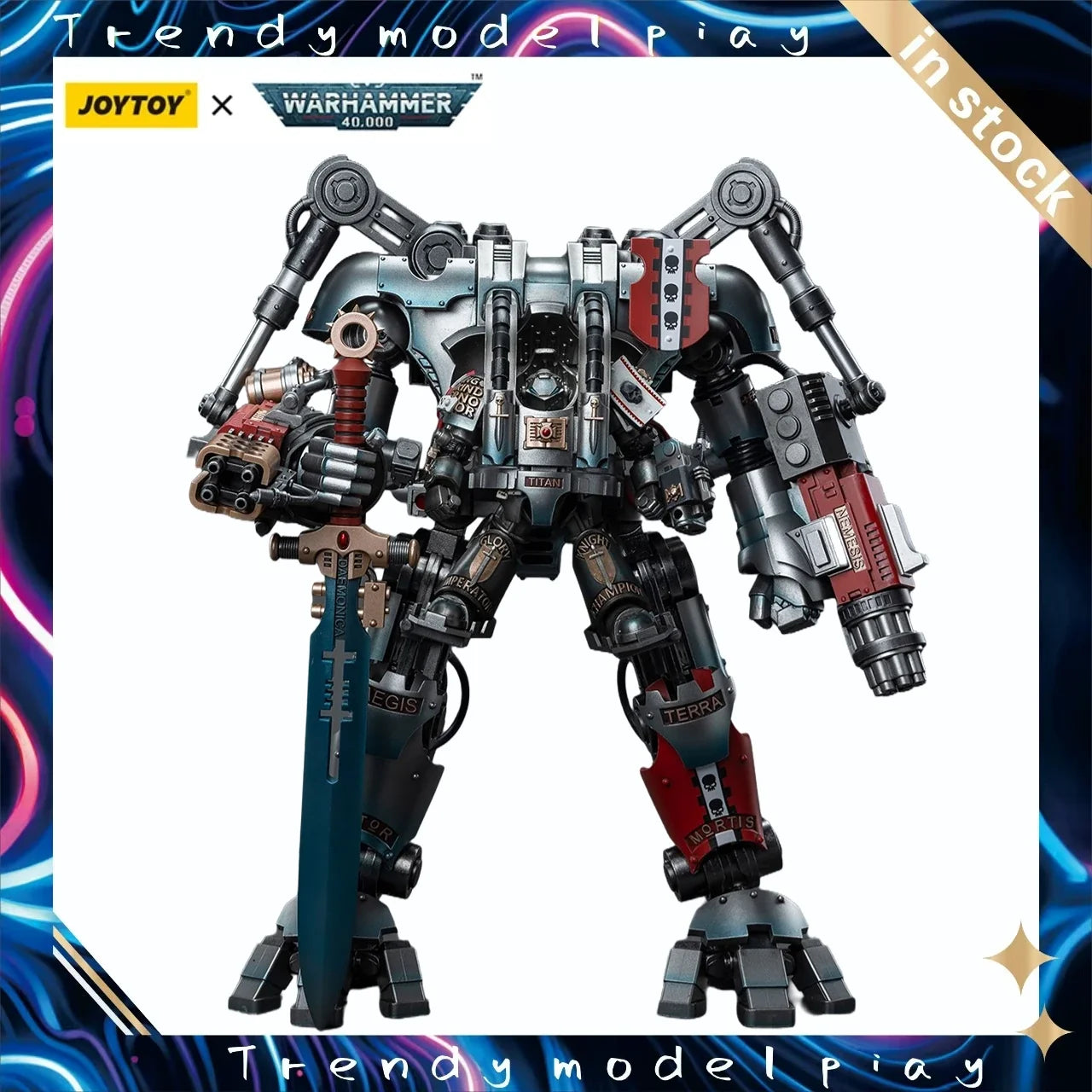 In Stock Original JOYTOY Warhammer 40K Grey KnightsNemesis Dreadknight Action Figures Model Toys Gifts Collection