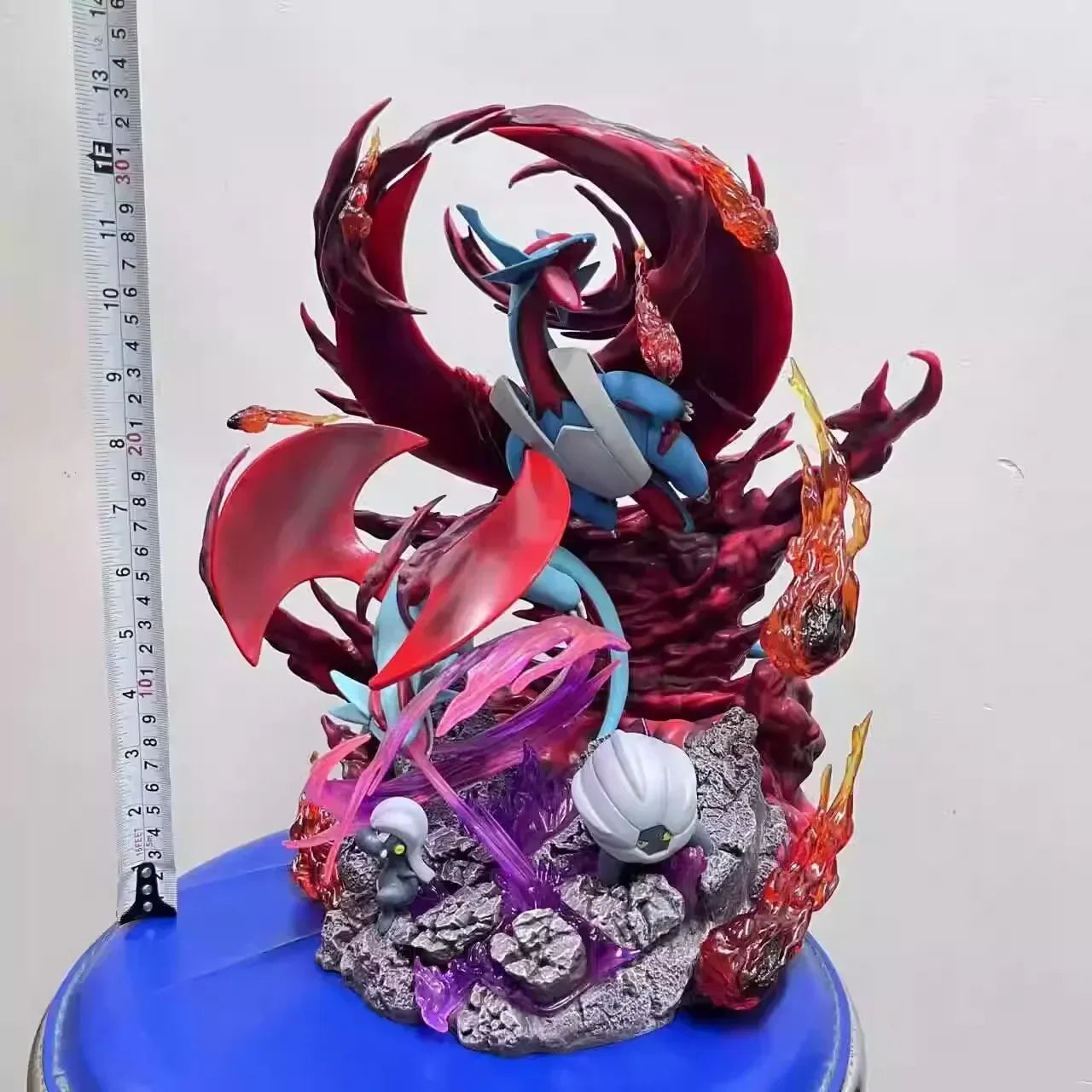 36cm Pokemon Anime Figure Salamence Bloodwing Evolutionary Scenario Luminous Model Decoration Collection Birthday Gift Toys Kids