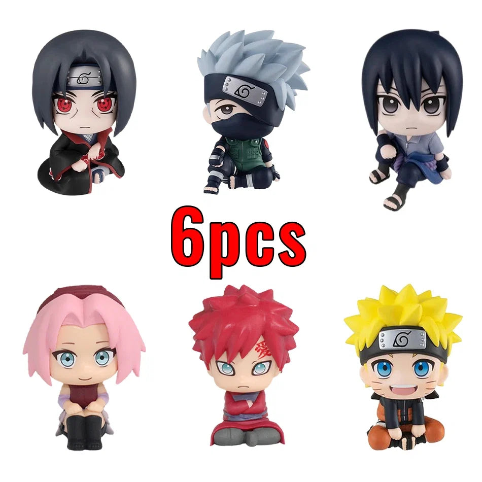 10cm Naruto Anime Figure Uzumaki Naruto Kakashi Uchiha Sasuke Itachi Cute Toys Q Figurals Action Figurine Model