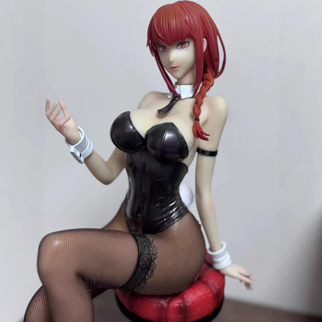 45cm New Chainsaw Man Control Devil Makima Bunny Girl PVC Figure Statue Model Toy
