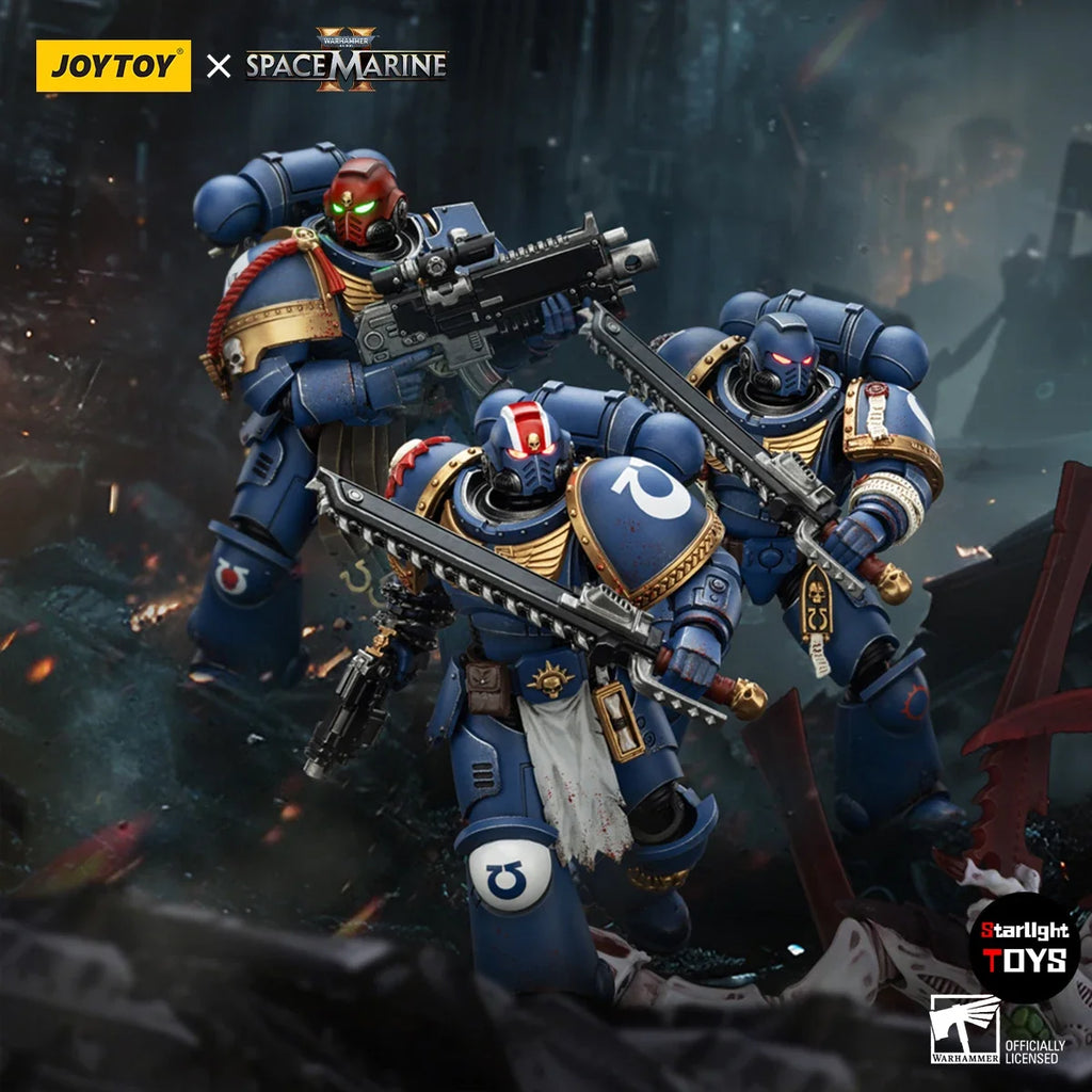 JOYTOY 1/18 Action Figure Warhammer 40K Ultramarines Lieutenant Titus Sergeant Gadriel Brother Chairon-Collectors Edition Model