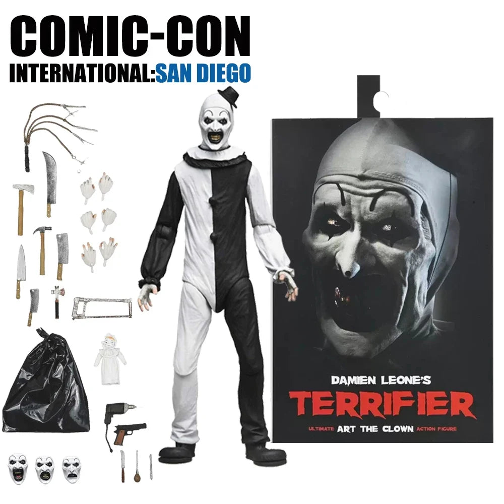 NECA The Ultimate Art the Clown 7" Action Figure Terrifier Damien Leones Model Doll Gift Garage Kit Horror toys 100% Original