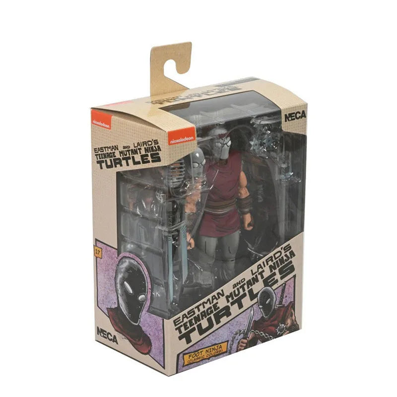 NECA 54382 Toys Teenage Mutant Ninja Turtles (Mirage Comics) Action Figure Foot Ninja Classic Colors 18 cm Original Model Doll