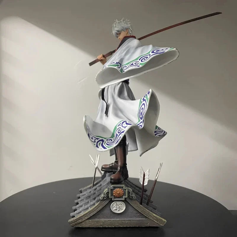 30cm Gintama Sakata Gintoki 2.0 Action Figure Resin Anime Statue With Scene Base Collectible Model Toy Desktop Ornament Boy Gift