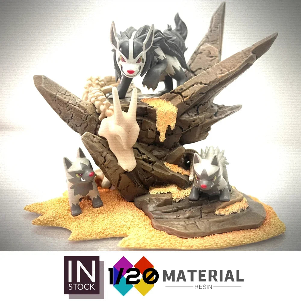 [In Stock]1/20 PVC Scale World [MINAMO] - Poochyena & Mightyena [Split RE-MENT]