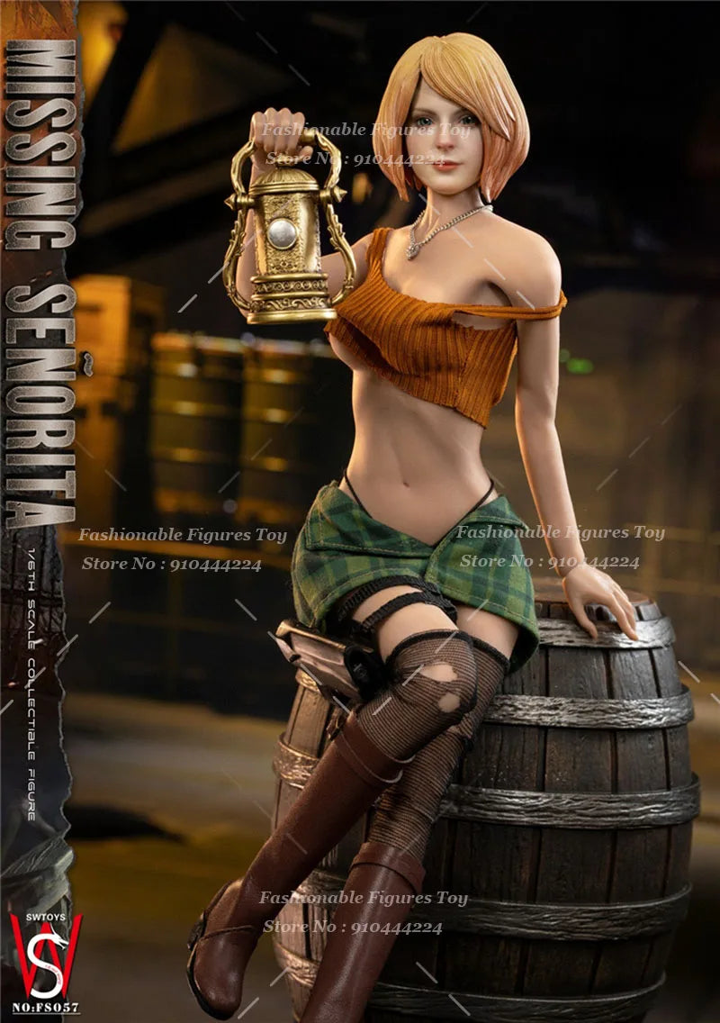 SWTOYS FS057 FS058 1/6 Women Soldier Charming Ashley Classic Anime Game Dolls 12Inch Movable Eyes Full Set Action Figure Model
