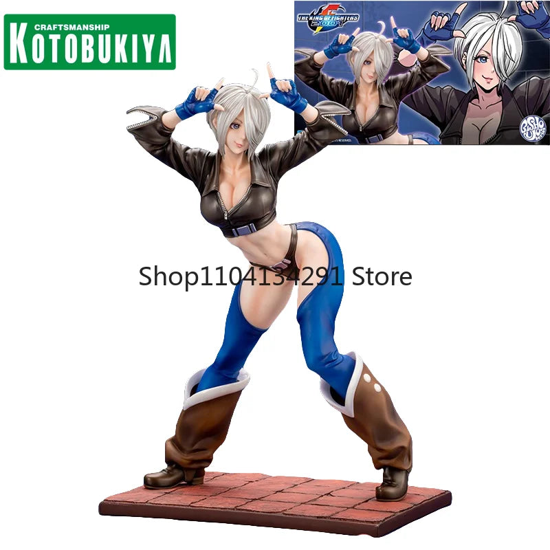 KOTOBUKIYA Original THEKINGO FFIGHTERS 2001 Anime Figure SNK Beauty Statue Angel Action Figure Toys for Kids Gift