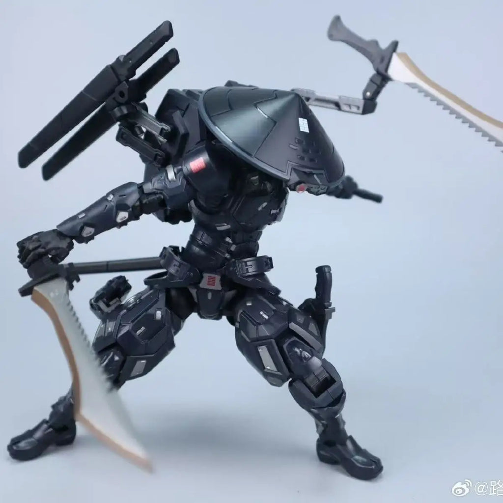 Anime Black Warrior Action Figure Cool Snake Eye SC001 Black Warrior With Sword Movable Model Figurine For Kid Collection Gifts