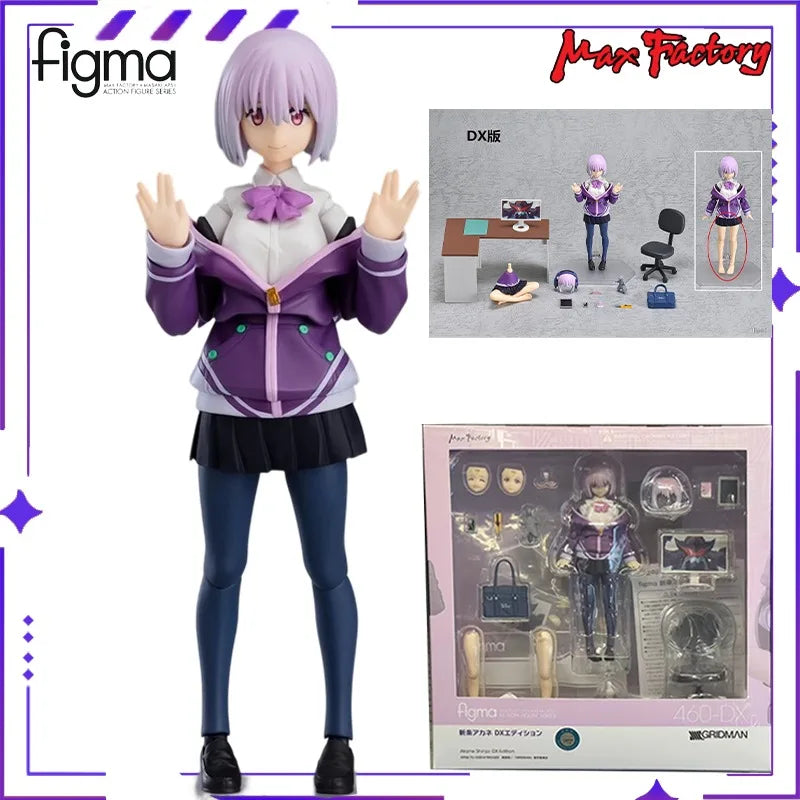 【 in Stock 】 Max Factory Original Figma # 460-DX SSSSSS-GRIDMAN Shinjo Akane DX Anime Mobile Doll Model Toy Gift Collection