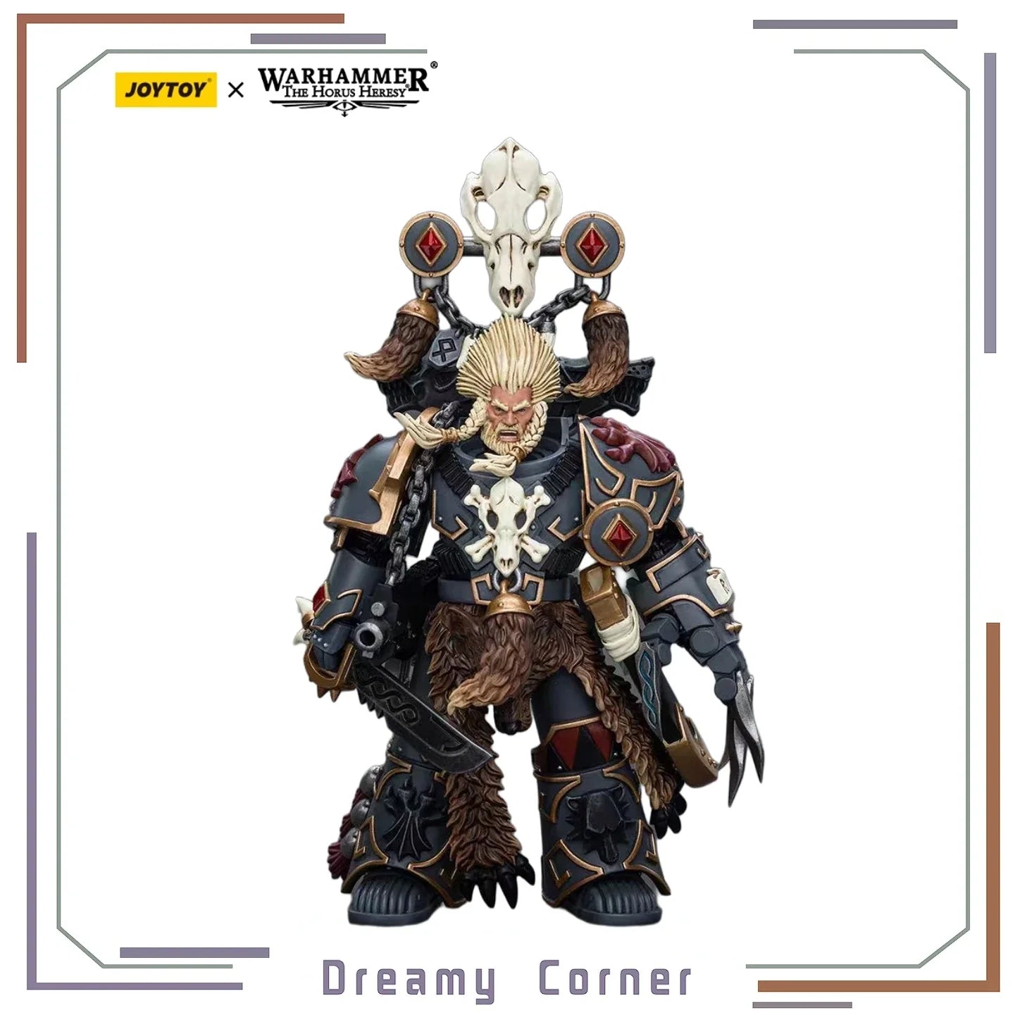 【In Stock 】JOYTOY Warhammer 40K Space Wolves Geigor Fell-Hand 1/18 Action Figures Toys Models