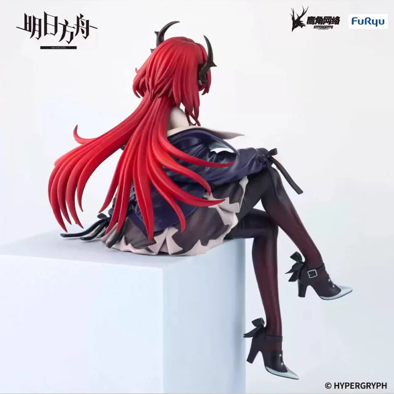 In Stock [Genuine] Original Furyu Arknights Noodle Stopper Surtr PVC Figure Model Sitting Posture Doll Collector Figurine Toys