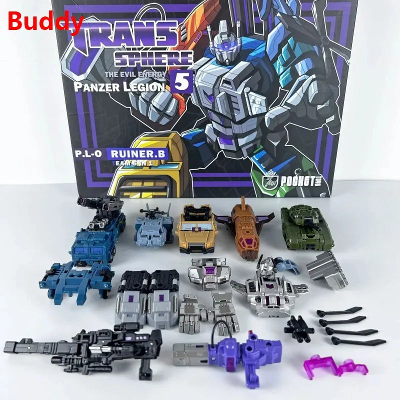 PocketToys Transformation Bruticus 5 in 1 PT05 PT-05 Combo G1 Battle Titan 27cm Action Figure Toy Collectible Gift in Stock