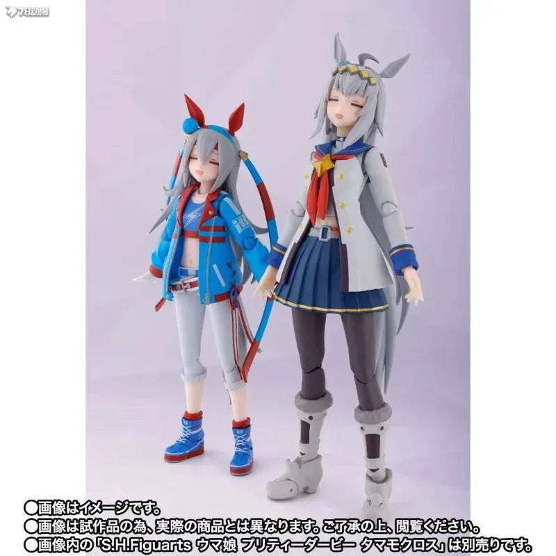 Bandai Original SHF Pretty Derby Oguri Cap Tamamo Cross Umamusume Action Figure Toys for Boys Girls Kids Gift Collectible