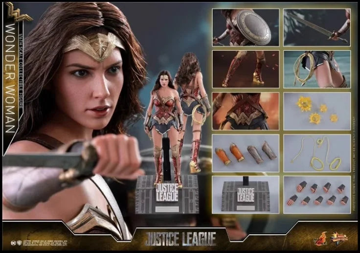 Original HOTTOYS 1/6 MMS451Justice League Wonder Woman Action Figure Model Toys12-inch Collection Scene Ornament Gift