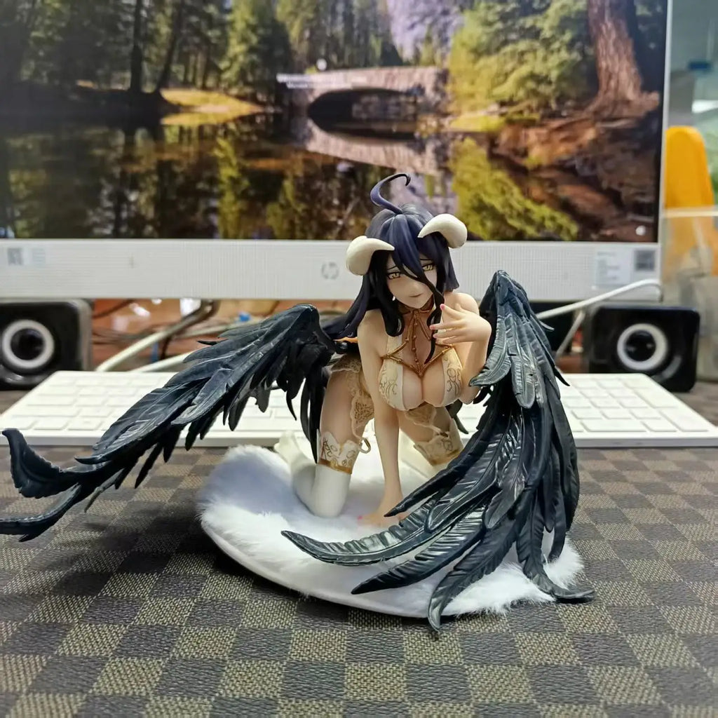 NEW 15CM Overlord Albedo Lingerie Figure 1/7 Claynel Anime Girl PVC Action Figure Toy Albedo Statue Adult Collection Model Doll