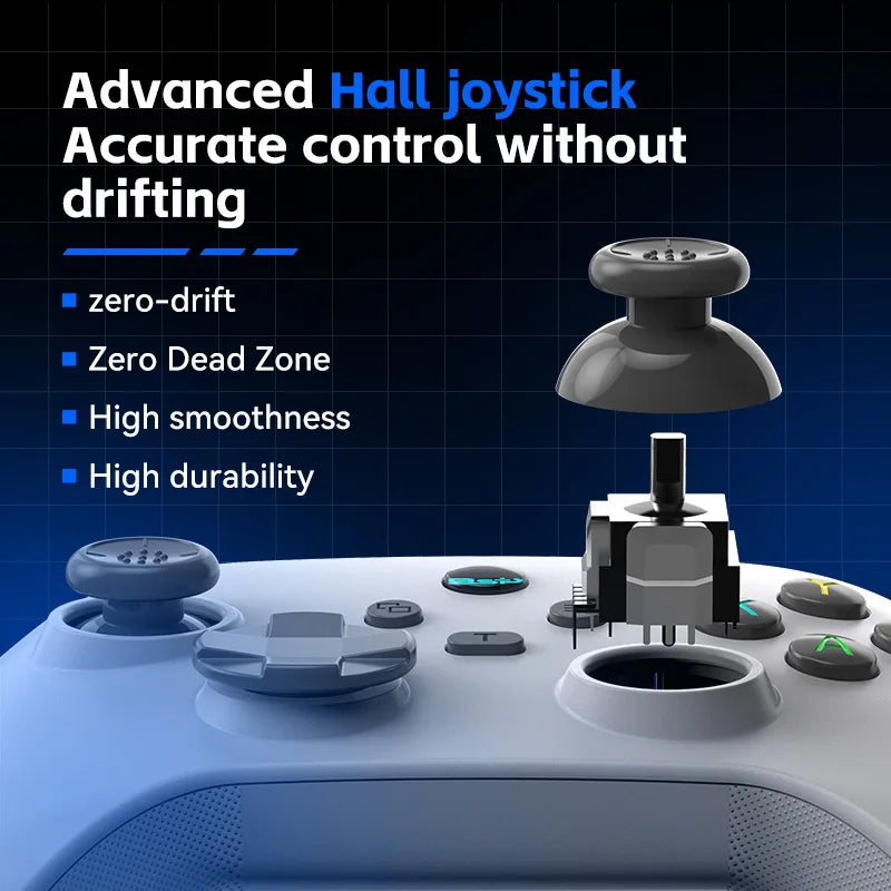 G6 wireless Bluetooth mobile game controller with Hall trigger and Hall joystick supporting switch/pc