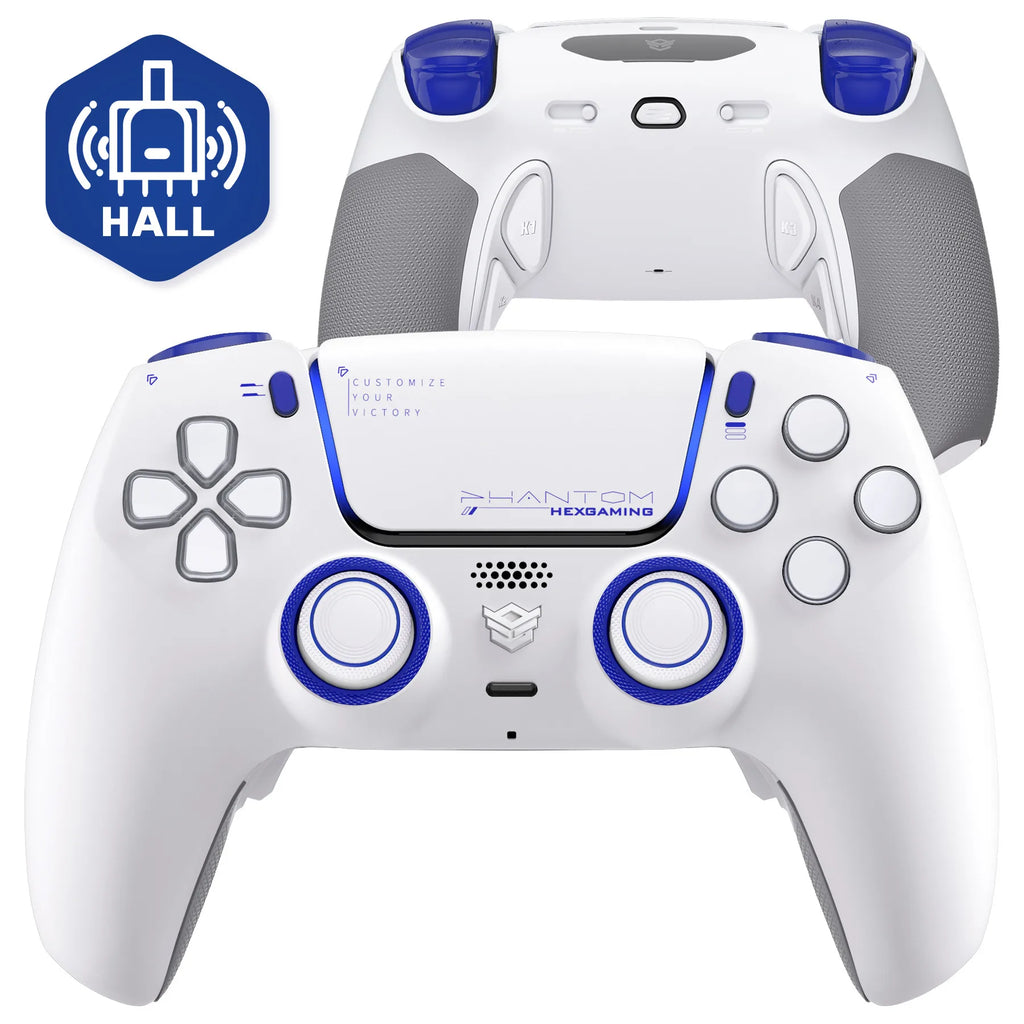 HEXGMING PHANTOM wireless controller Bluetooth Hall joystick game controller compatible with PS5 Elite   PC computer Steam