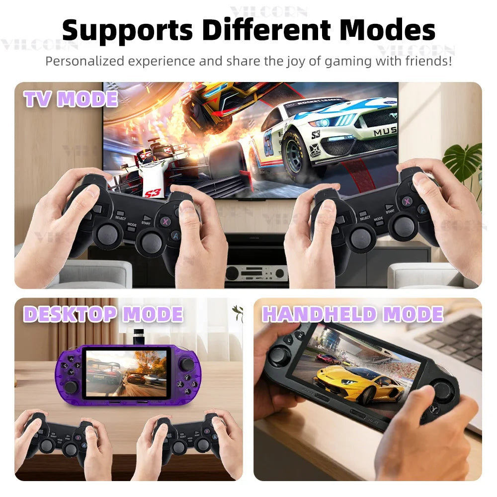VILCORN SF3000 HD Handheld Game Console for PS1 GBA SNES MAME Retro Emulator 4.5 inch FHD Portable Gaming Machine Christmas Gift
