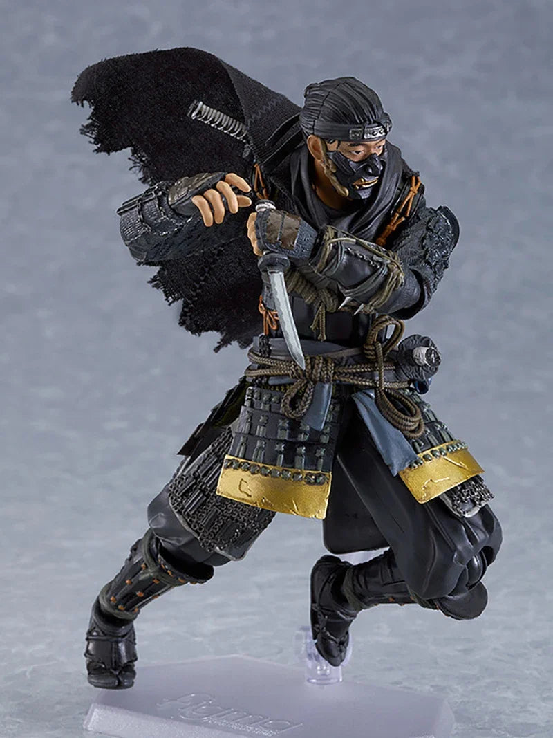 Original figma 509 Ghost of Tsushima Jingren Black Samurai 1/12 PVC Action Figure Toy Model 15.5 cm Collectible Decoration Gift