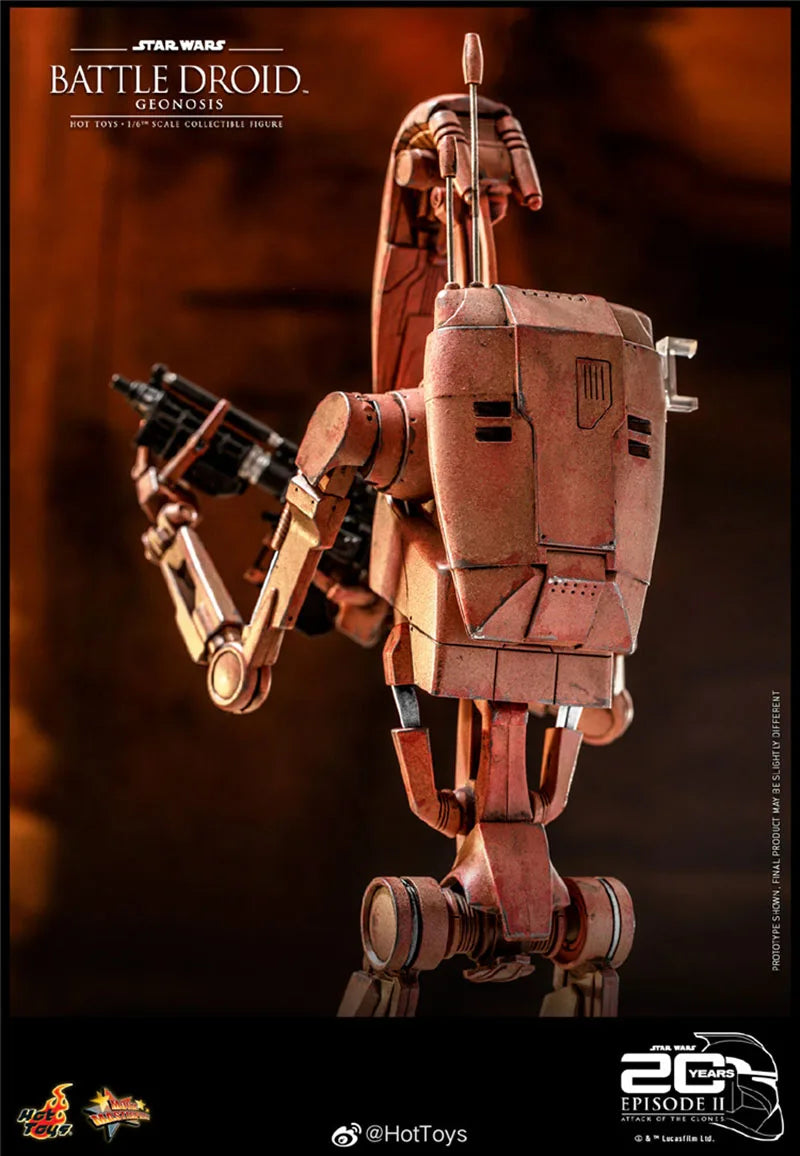 Original HOTTOYS HT MMS649 1/6 Scale Collectible Star Wars BATTLE DROID GEONOSIS 12'' Male Solider Action Figure Full Set Toys