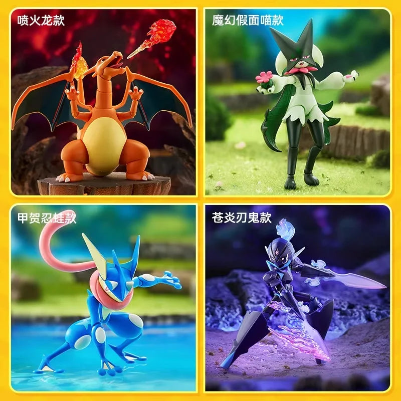 New Blokees Blockman Pokemon Genuine Toys Charizard Ceruledge Assemble Figure Model Decor Anime Figurine Collect Toys Gifts