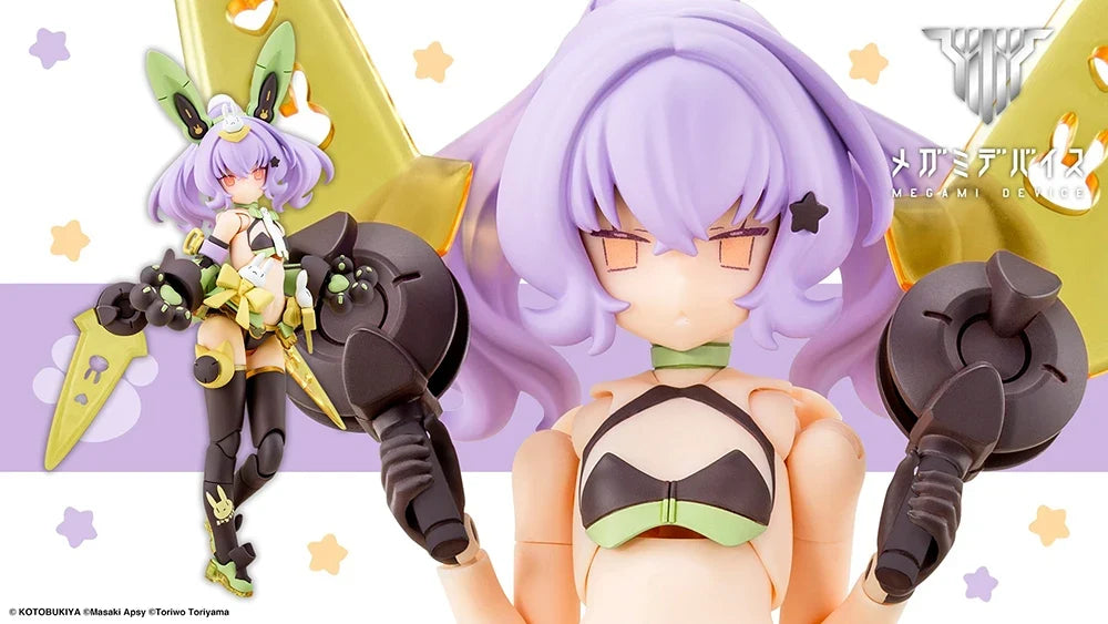 In Stock Original Kotobukiya KP741 Megami Device PUNI MOFU Tu Rabbit Mobile Suit Girl Assemble Model Kits Action Figure Toys