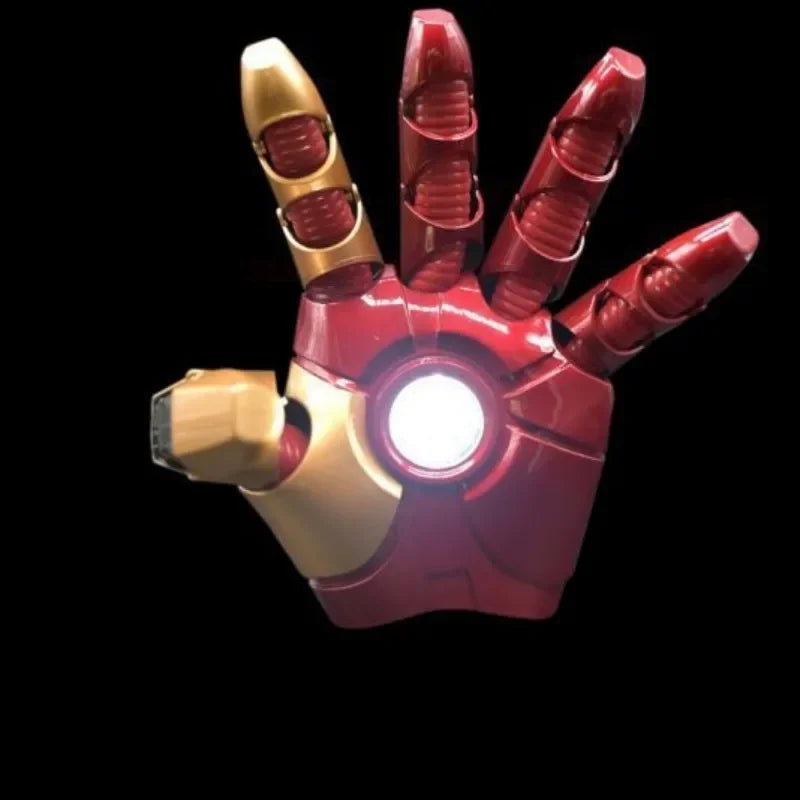 NEW Mk43 1:1 Avengers Marvel Iron Man Glowing Arm Gloves Cosplay Performance Props Wearable Figure Toys Dolls Gifts