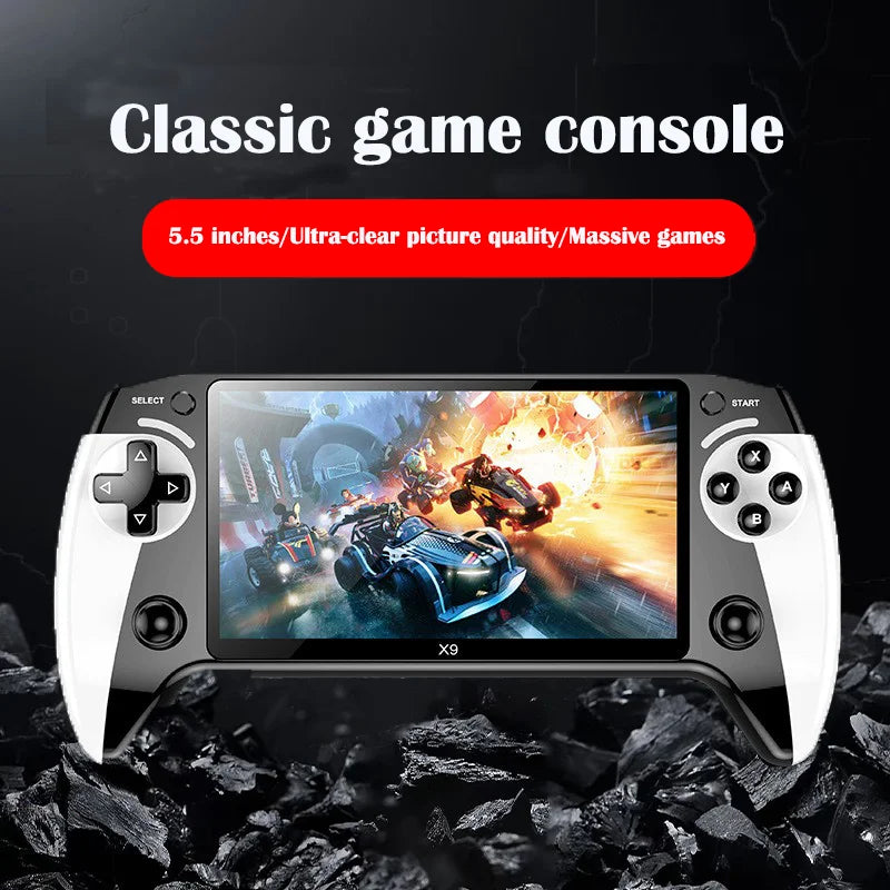 X9 portable game console, 5.5-inch screen, 1500mAh, retro video game player, Type C charging, electronic game player, large Arca