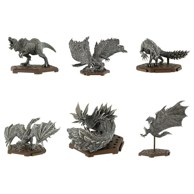 Bandai Capcom Monster Hunter Stone Statue Blind Box Vol 1 Collectible Figures Rathalos Nargacuga Mizutsune For Anime Game Fans