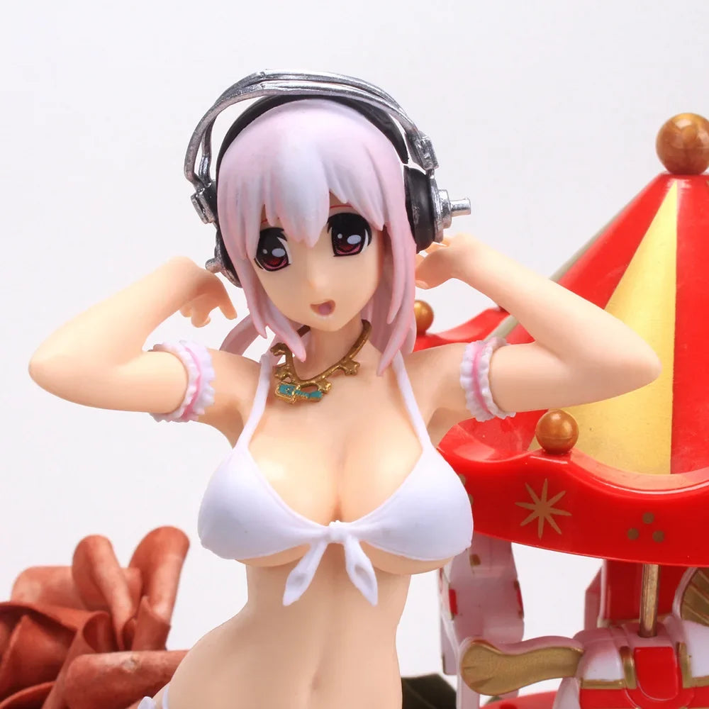 Sexy Anime Figure Nitro Super Sonic Super Sonico Libra Ver. PVC  Model Toys Collection Doll Gift Accessories Car Dashboard Toy