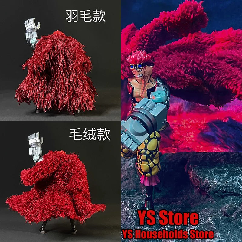 1/12 Eustass Kid Strong Man Soldier Mini Dark Red Long Cloak Cape Toys Accessory For 6" Shf Anime One Piece Action Figure Decor