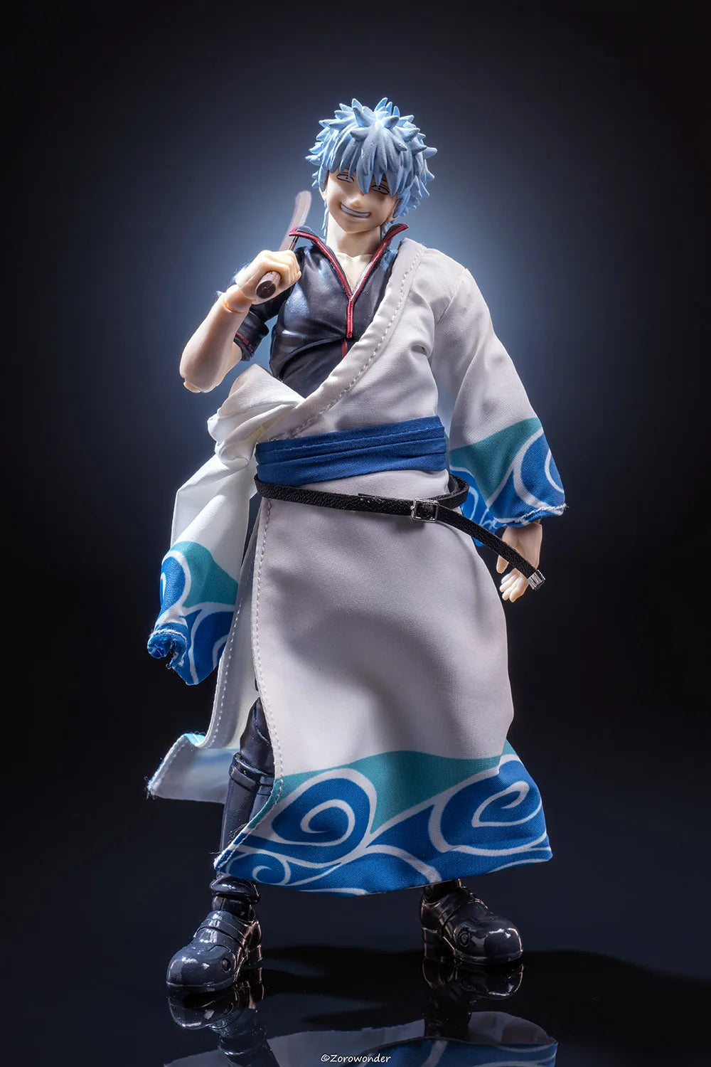 【Nur Kleidung】shf 1/12 Japanischer Anime GINTAMA Sakata Gintoki Einärmeliger Robe Kleidung für 6-Zoll-Actionfiguren-Modellspielzeug