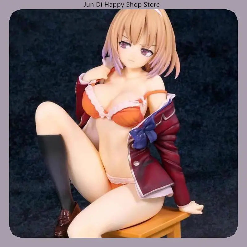 16cm Classroom Of The Elite Kikyou Kushida Sitting Anime Figure Model Statue Collection Desktop Decoration Ornament Fans Toys