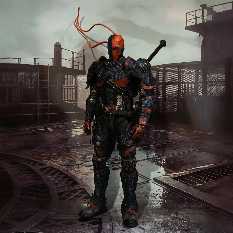 Deathstroke Arkham Knight 1/12 Scale Action Figure - High Articulation Collectible Toy Model DC002 by LPZZ Gift for Collectors