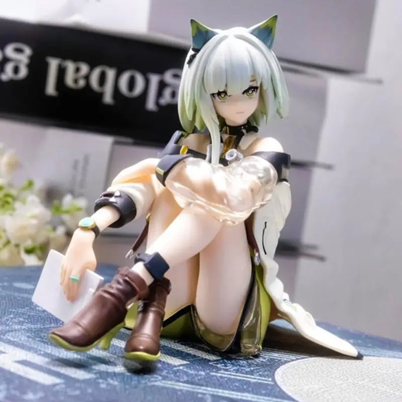 FuRyu Arknights Kal'tsit Sitting Pose Mini Figure Collectible Toy Energy Link Noodle Press Handmade Model Game Action Figure