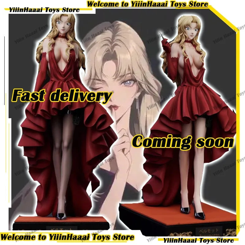 2026 Detective Conan Anime Figure Vermouth Figure Berumotto Action Figurine Collection Desk Ornament Toy Boyfriend Festival Gift